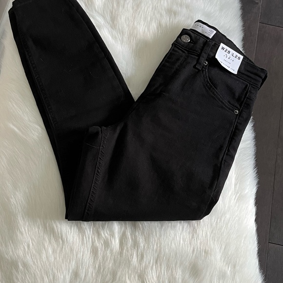 NWT TopShop Jamie Petite High Waist Skinny Black Jeans W28 To Fit L28 US6 - Picture 5 of 9